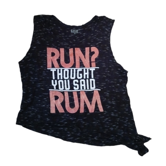 EVCR Cropped Ties at Side Tank Top - Picture 1 of 4